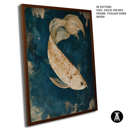 Artwork in Dark Wood Frame