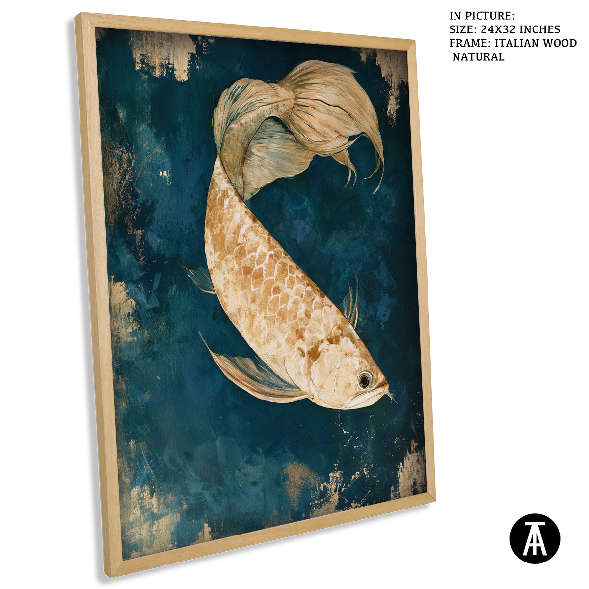 Artwork in Natural Wood Frame