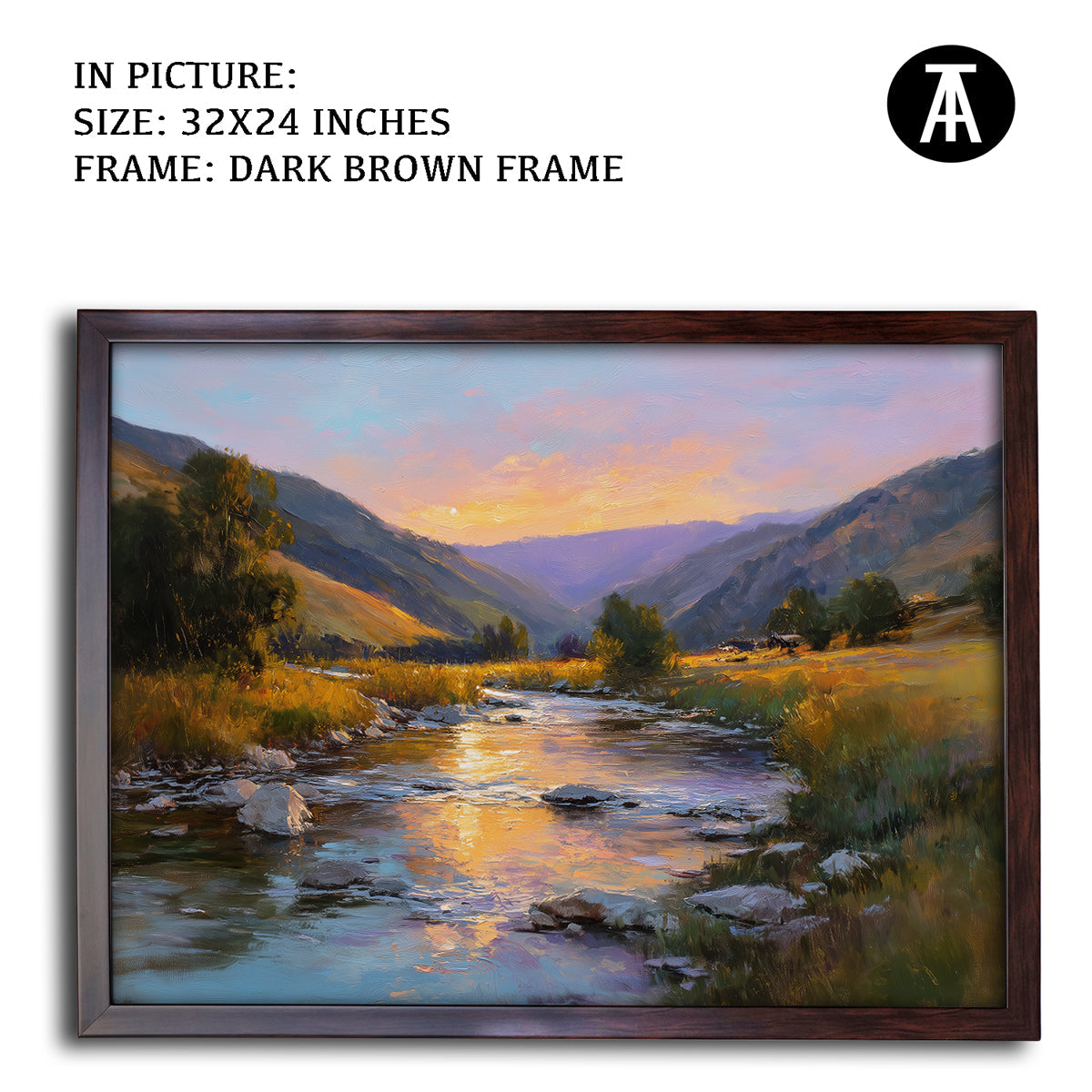 Artwork in Metal Champagne Gold Frame