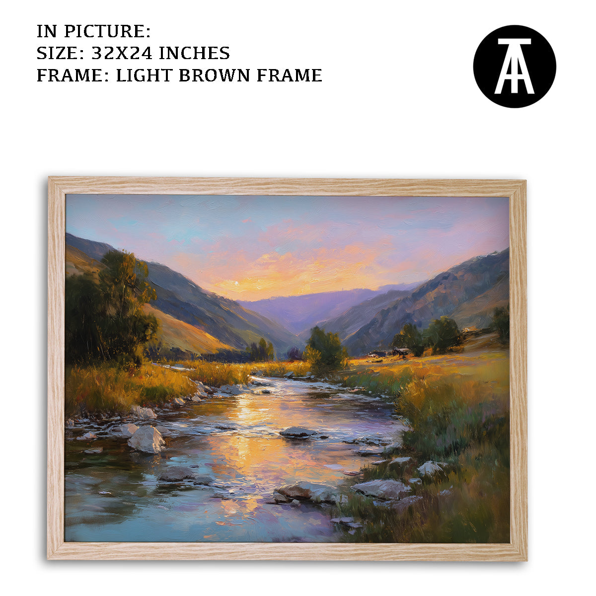 Artwork in Dark Brown Frame