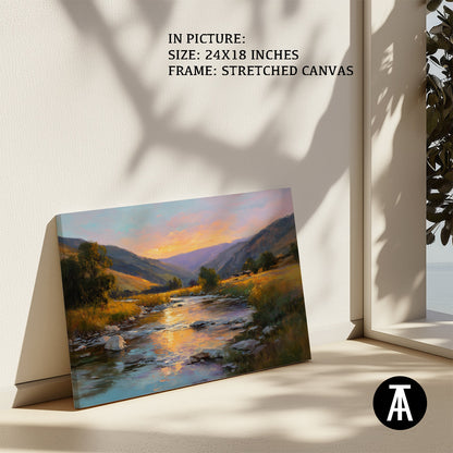 Artwork in Natural Wood Frame