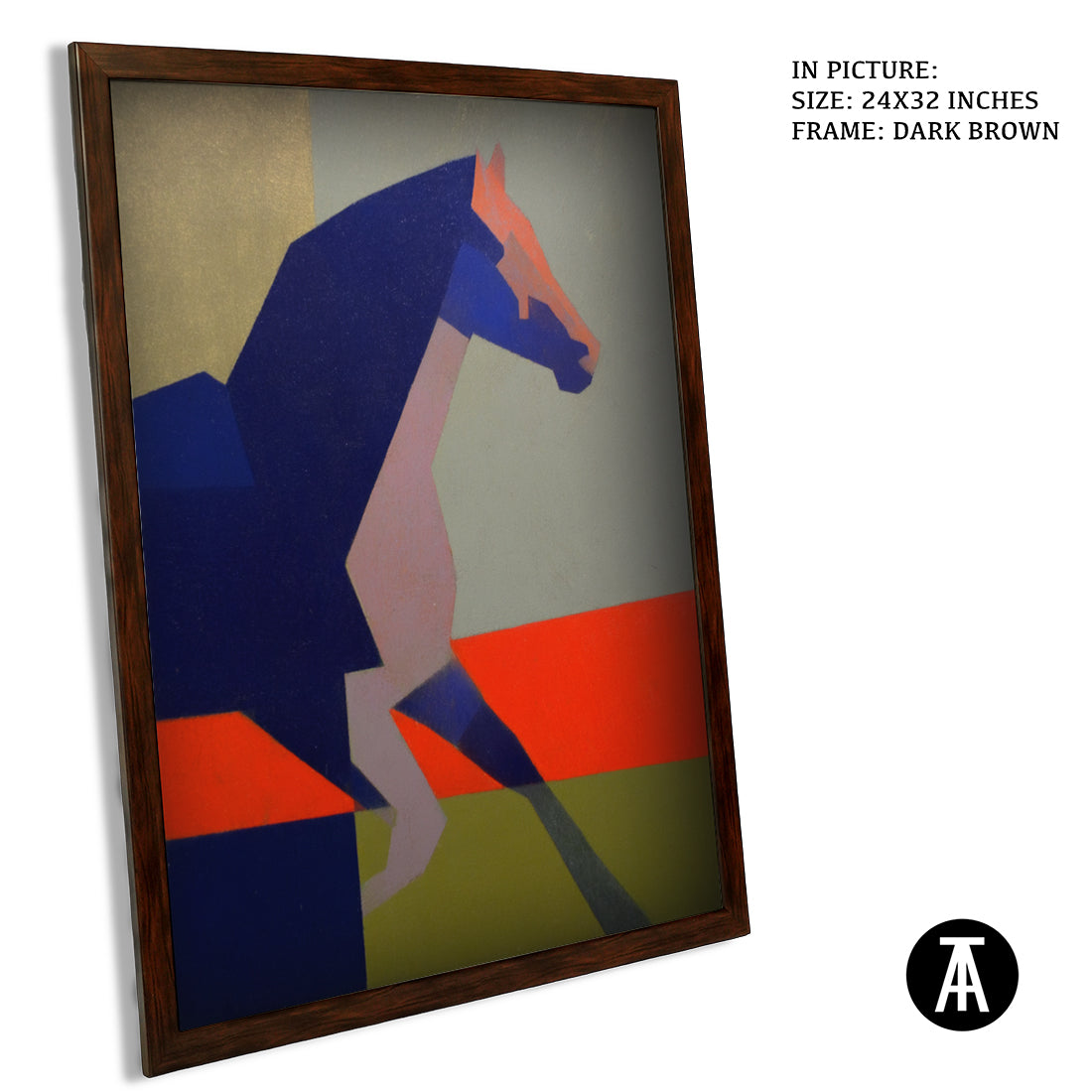 Artwork in Dark Brown Frame