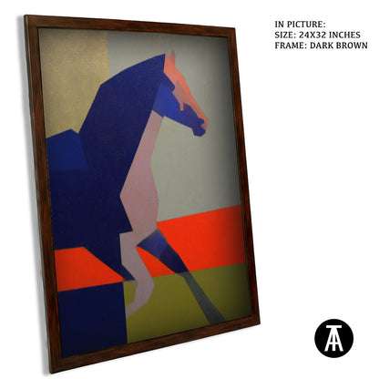 Artwork in Dark Brown Frame