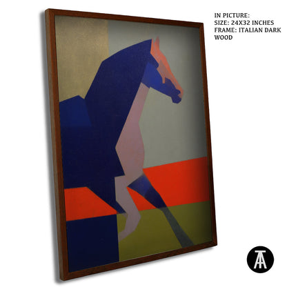 Artwork in Dark Wood Frame