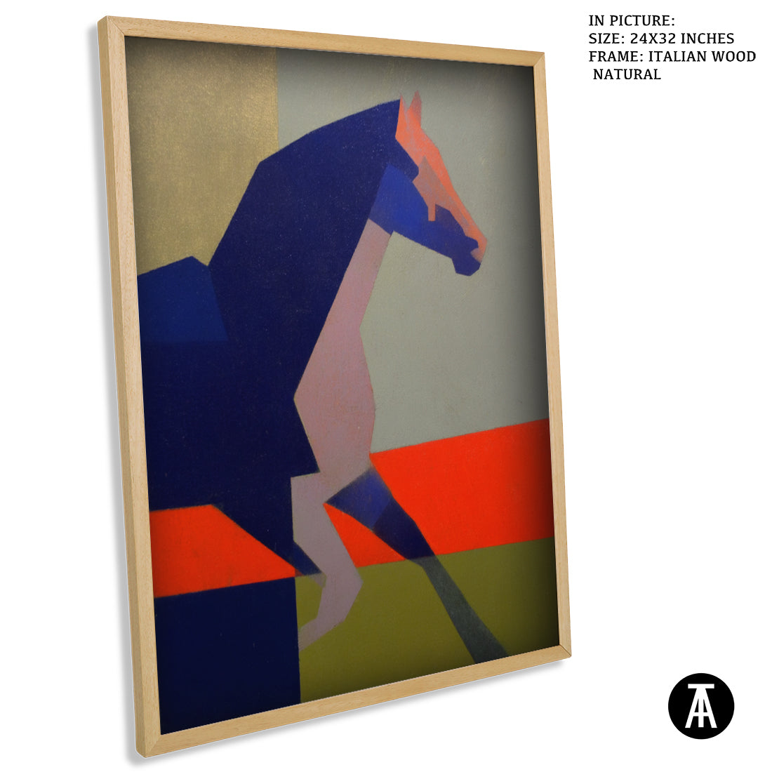 Artwork in Natural Wood Frame