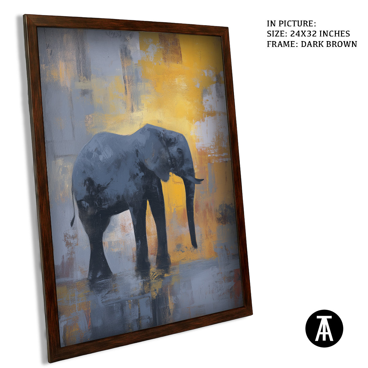 Artwork in Metal Champagne Gold Frame