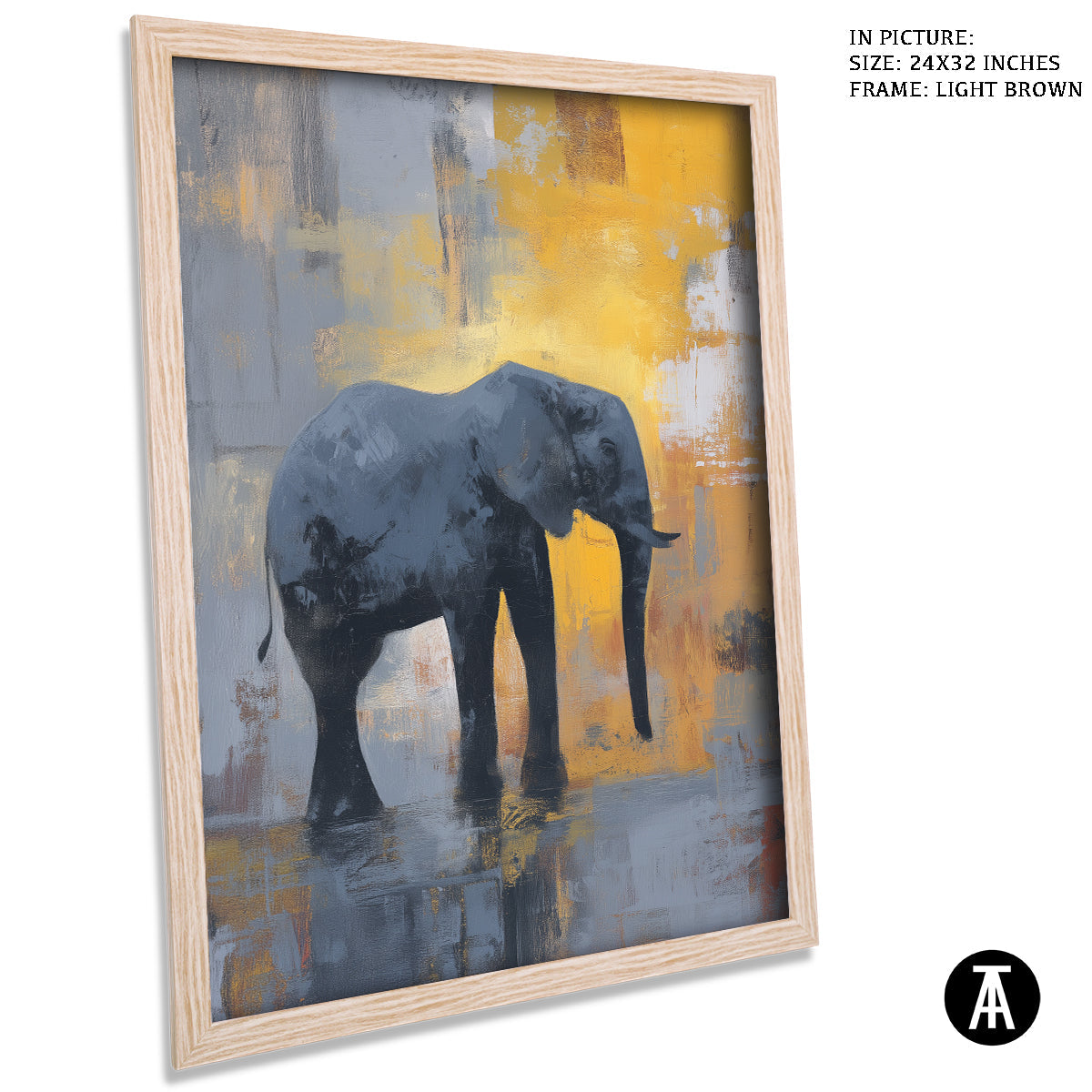 Artwork in Dark Brown Frame