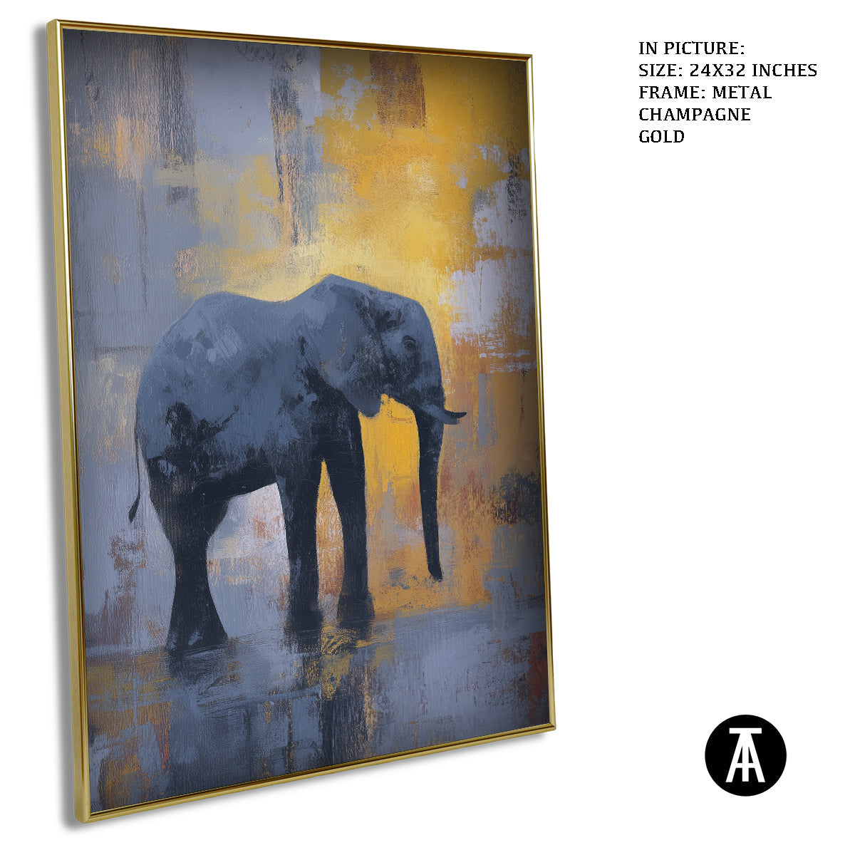 Artwork in Light Brown Frame