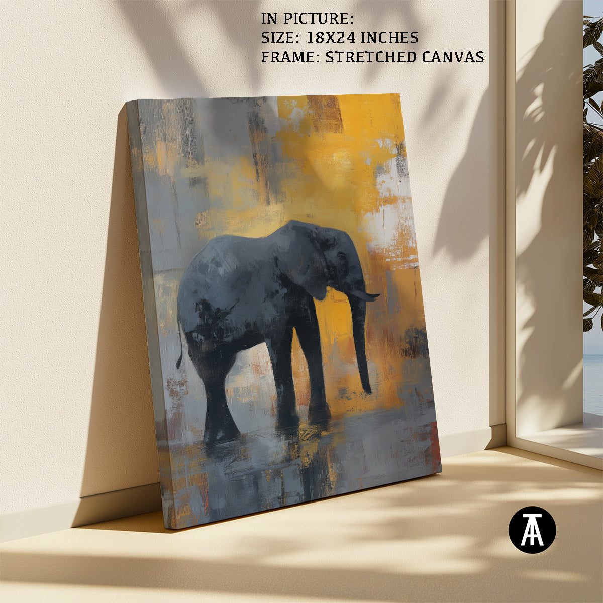 Artwork in Natural Wood Frame