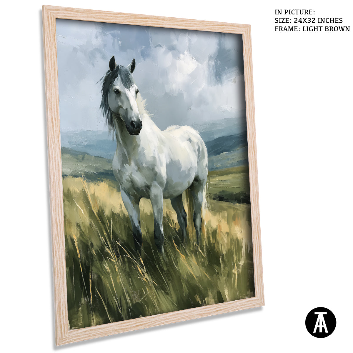 Artwork in Light Brown Frame