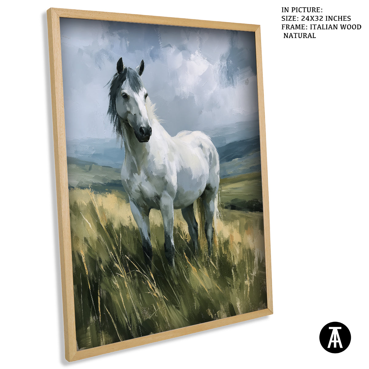 Artwork in Natural Wood Frame