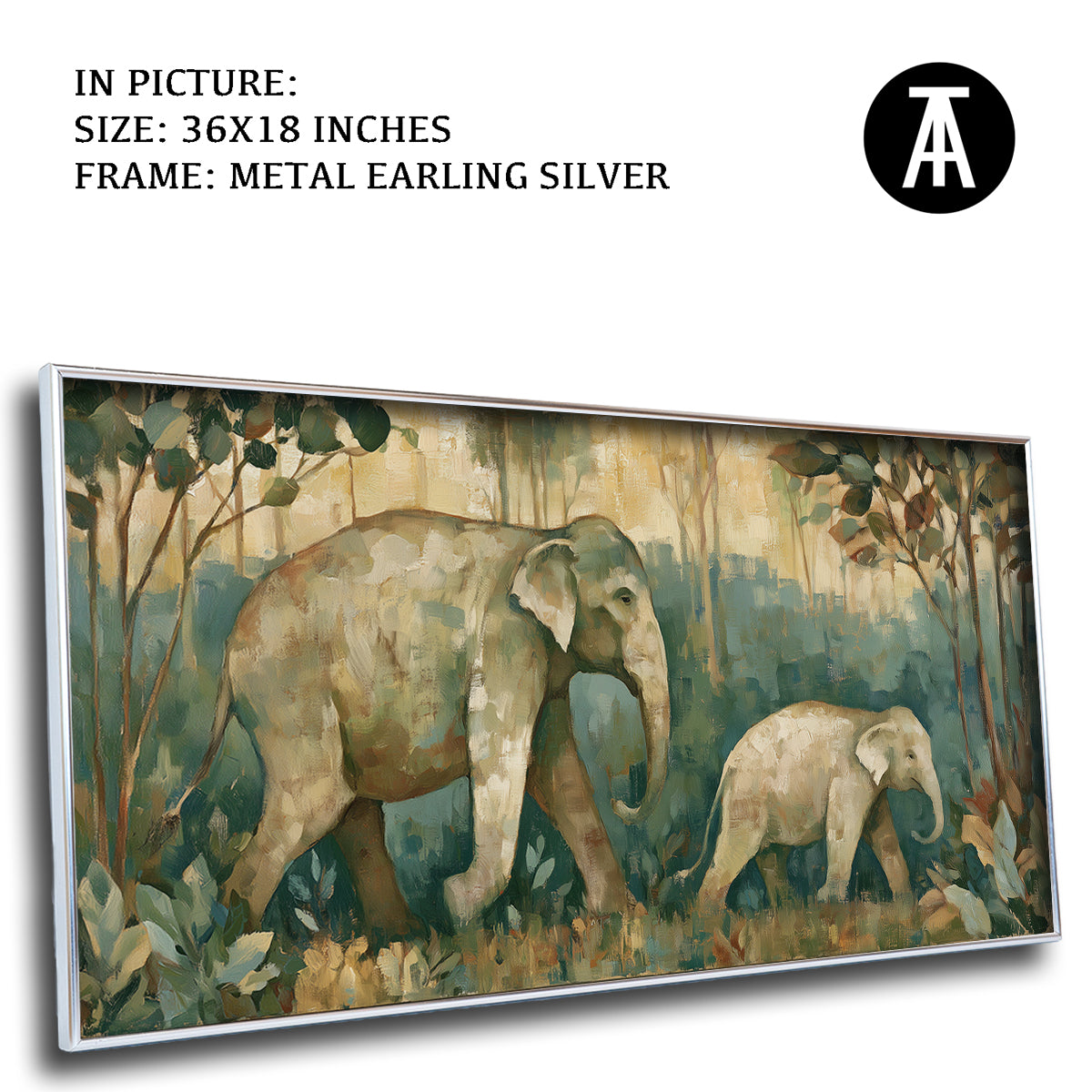 Artwork in Metal Earling Silver Frame