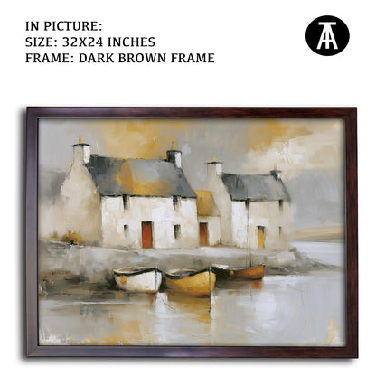 Artwork in Dark Brown Frame