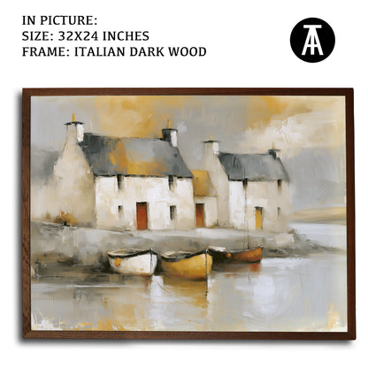Artwork in Dark Wood Frame