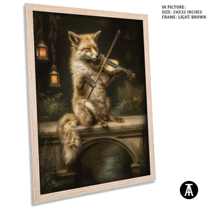 Sample Artwork in Light Brown Frame