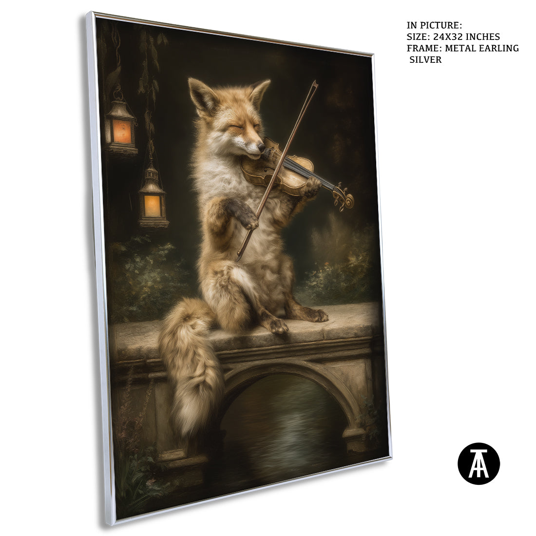 Sample Artwork in Earling Silver Metal Frame