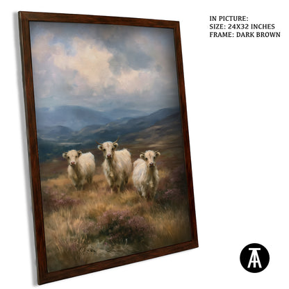 Artwork in Dark Brown Frame