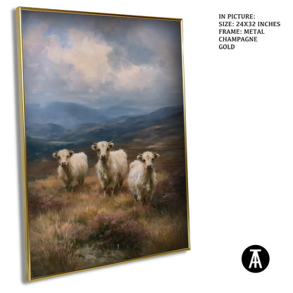 Artwork in Metal Champagne Gold Frame