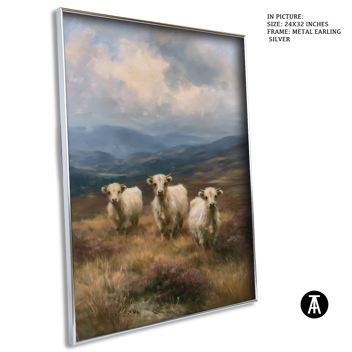 Artwork in Metal Earling Silver Frame