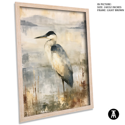 Artwork in Light Brown Frame