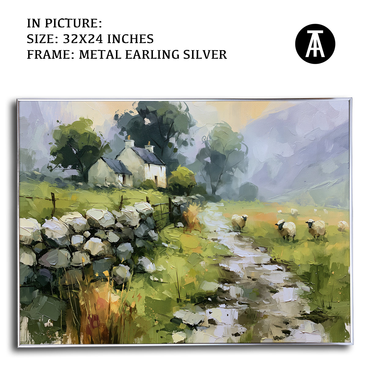 Artwork in Metal Earling Silver Frame