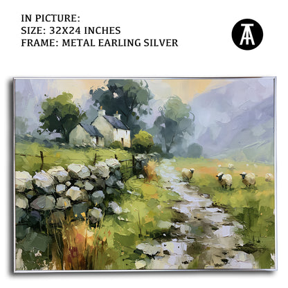 Artwork in Metal Earling Silver Frame