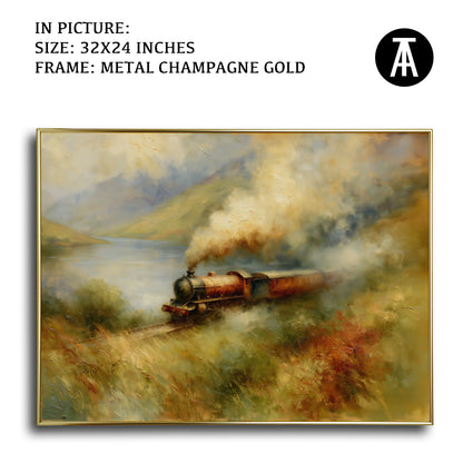 Artwork in Metal Champagne Gold Frame