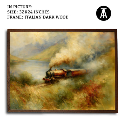 Artwork in Dark Wood Frame