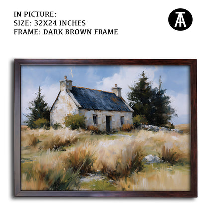 Artwork in Dark Brown Frame