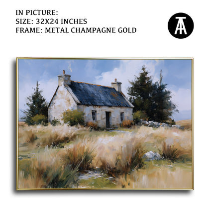 Artwork in Metal Champagne Gold Frame