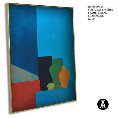 Artwork in Metal Champagne Gold Frame