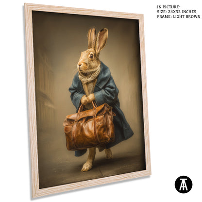 Artwork in Light Brown Frame