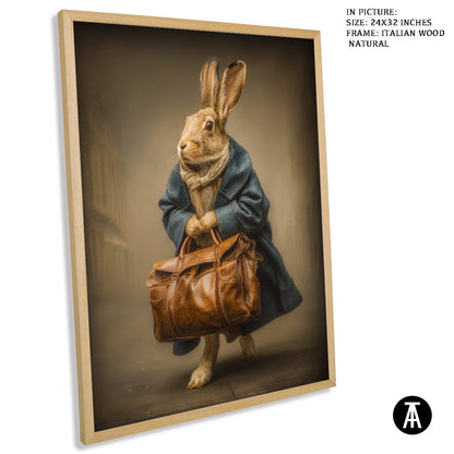 Artwork in Natural Wood Frame