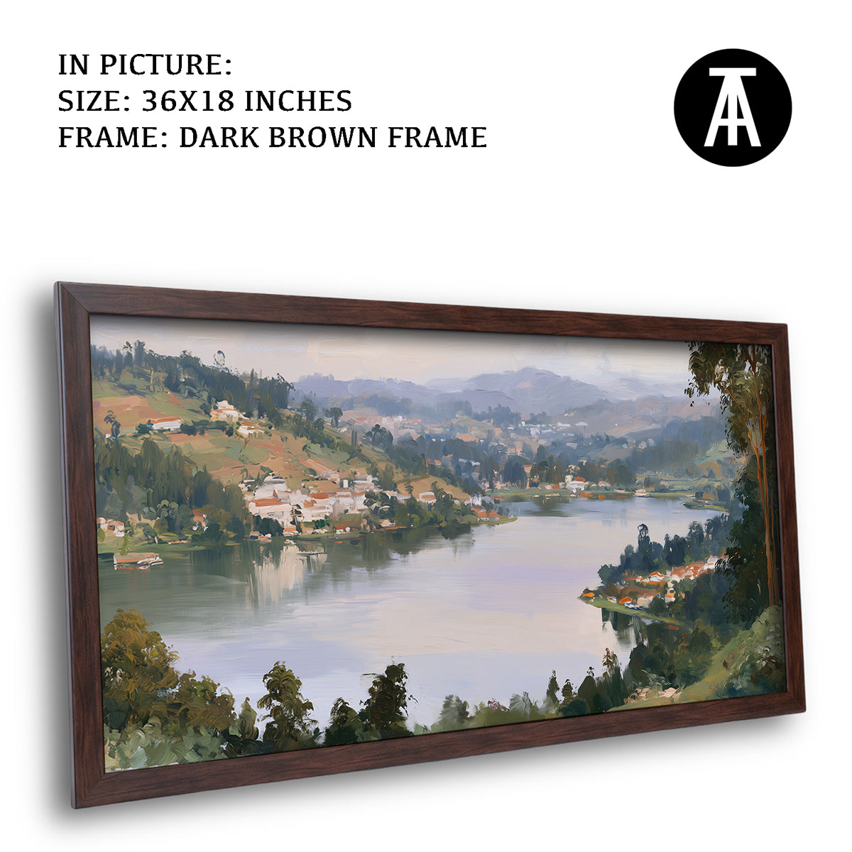 Artwork in Dark Brown Frame