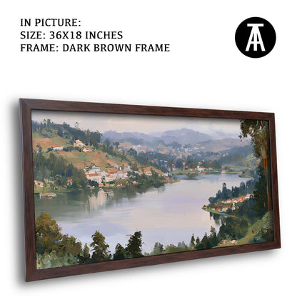 Artwork in Dark Brown Frame