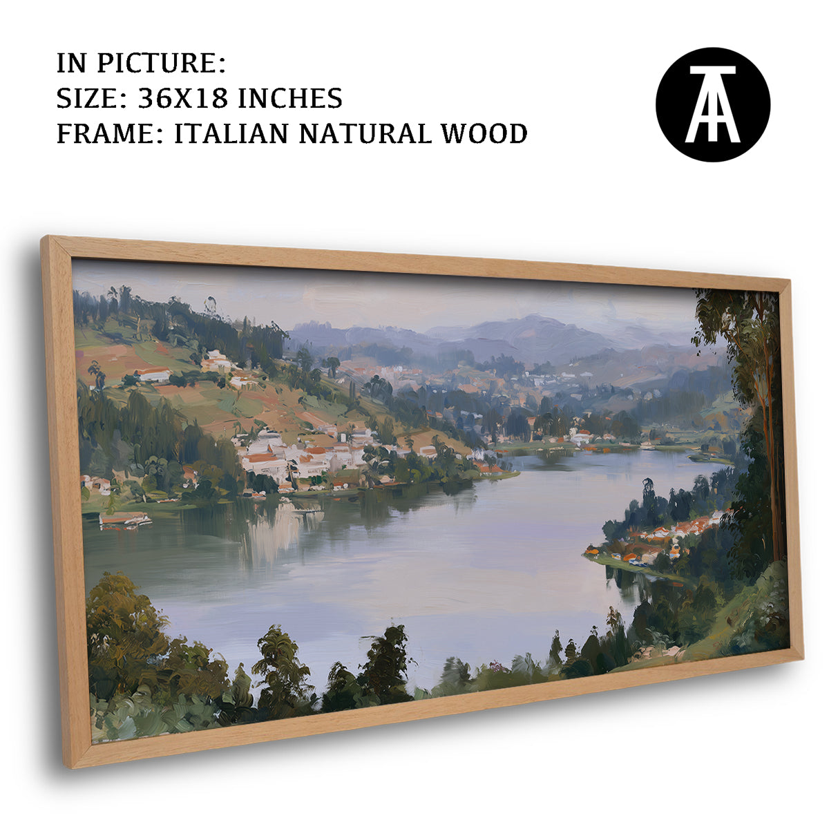 Artwork in Natural Wood Frame
