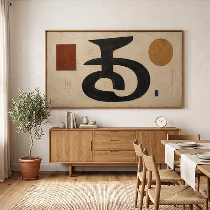Abstract Painting in a Lifestyle Setting