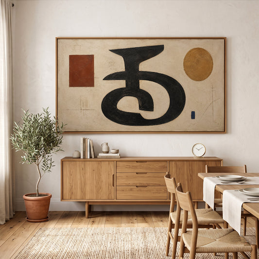Abstract Painting in a Lifestyle Setting