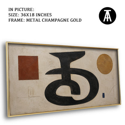 Artwork in Metal Champagne Gold Frame