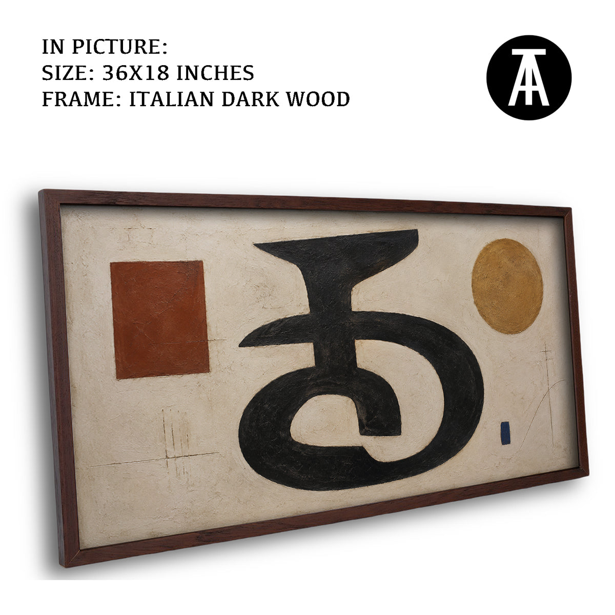 Artwork in Dark Wood Frame