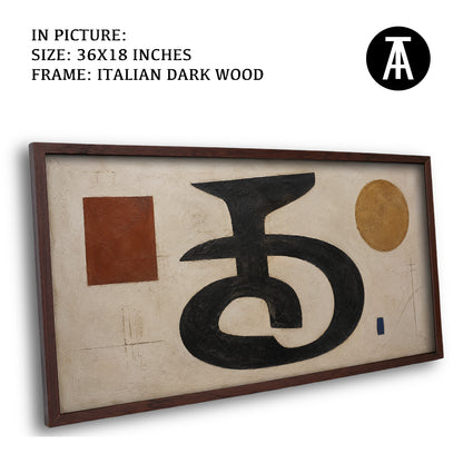 Artwork in Dark Wood Frame