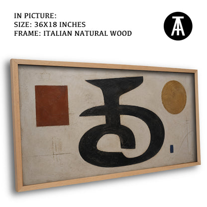 Artwork in Natural Wood Frame