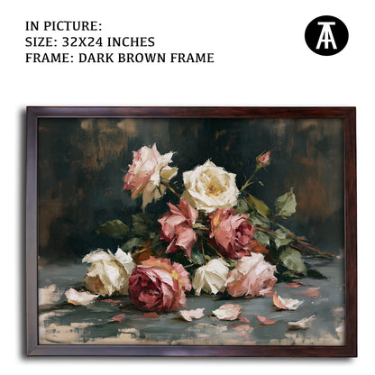 Artwork in Dark Brown Frame