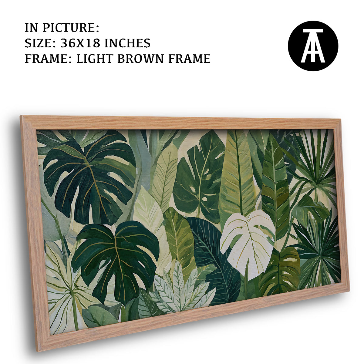 Artwork in Light Brown Frame
