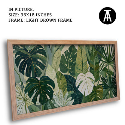 Artwork in Light Brown Frame