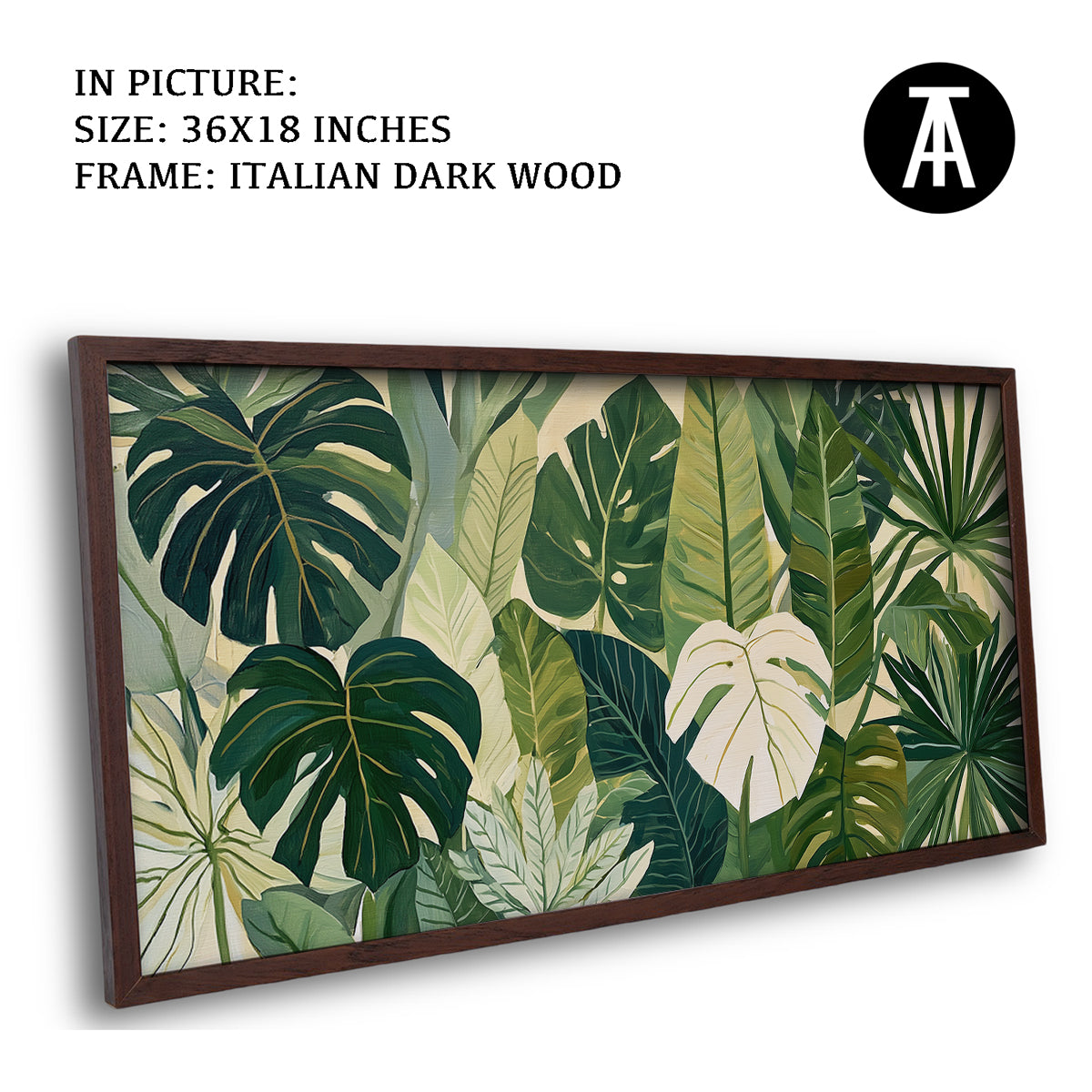 Artwork in Dark Wood Frame