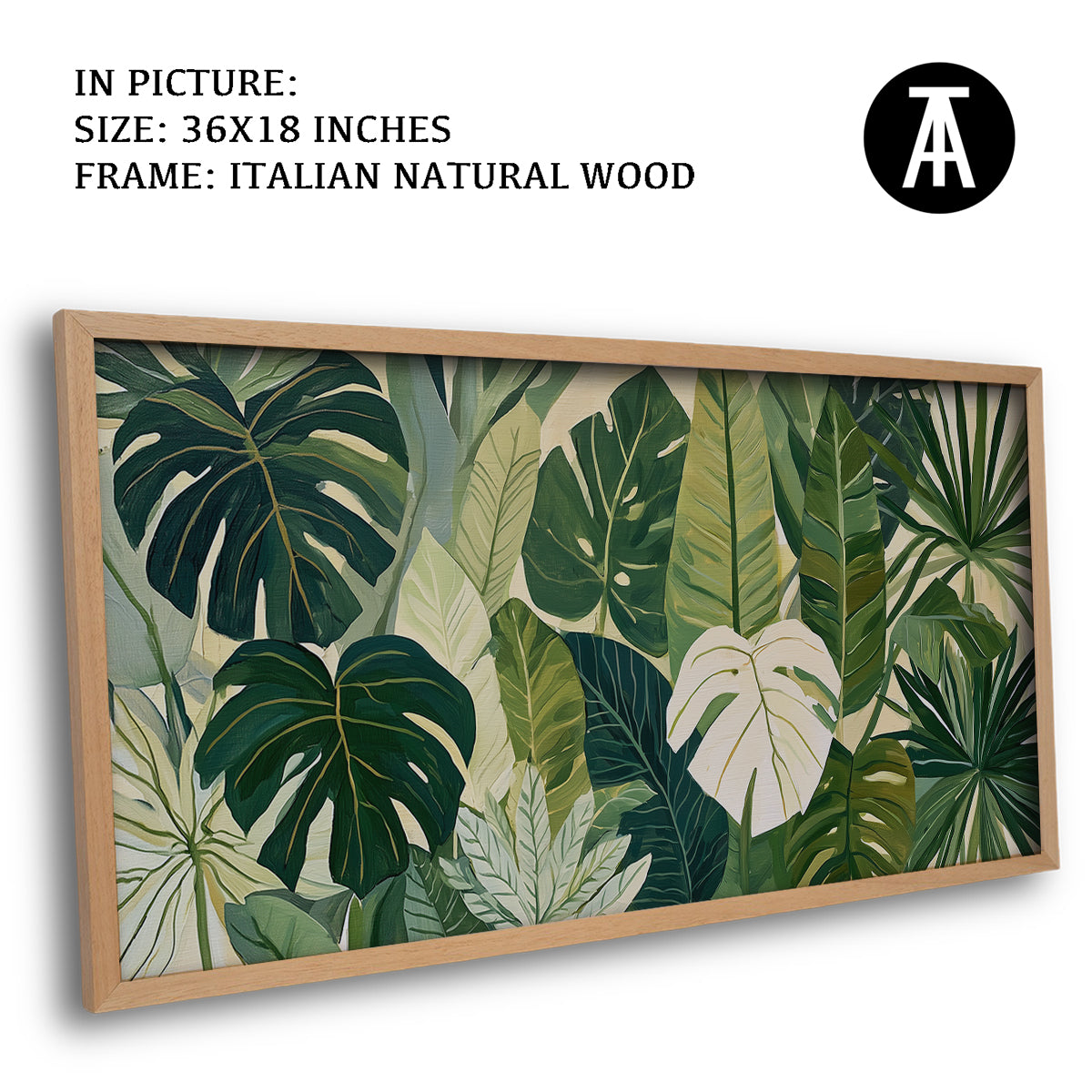 Artwork in Natural Wood Frame