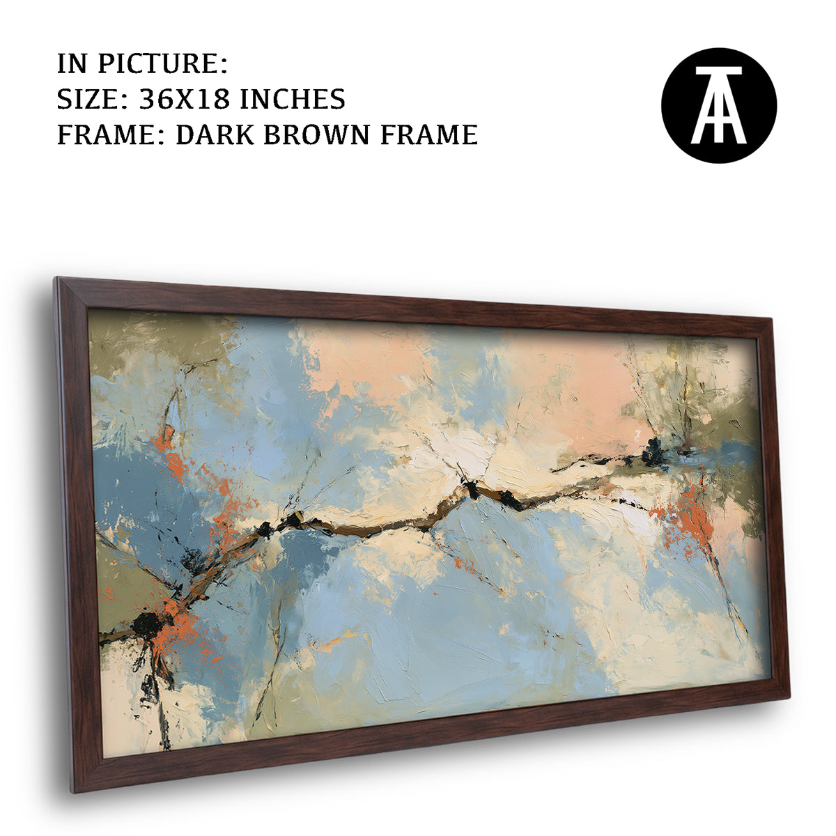 Artwork in Dark Brown Frame