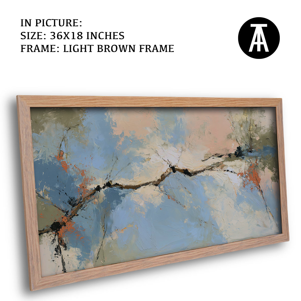Artwork in Light Brown Frame