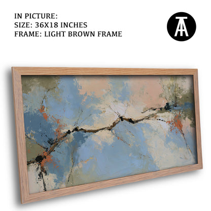 Artwork in Light Brown Frame